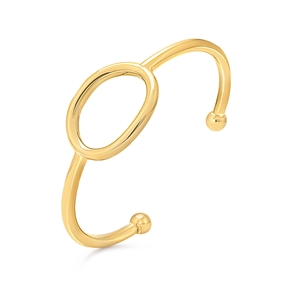 Metal Chic Yellow Gold Plated Cuff Bracelet-