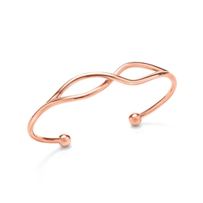 Fluidity rose gold plated bangle-