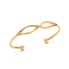 Fluidity yellow gold plated bangle