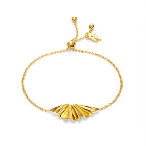 Pleats Bliss gold plated bracelet-