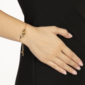Pleats Bliss gold plated bracelet-