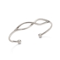 Fluidity silver plated bangle-