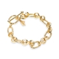 The Chain Addiction gold plated chain bracelet with toggle clasp-