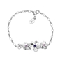 The Dreamy Flower silver chain bracelet with flowers-