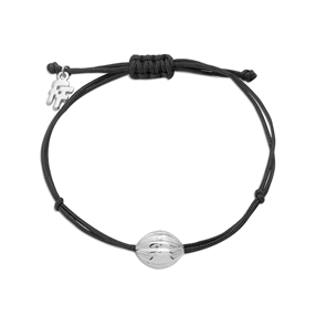 Fashionable.Me Cord Bracelet With Silver 925° Small Bouble Motif-