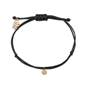 Fashionable.Me Cord Bracelet With Gold Plated Small Flower Motif-