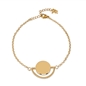 The Simple Reflection gold plated bracelet with discus motif-