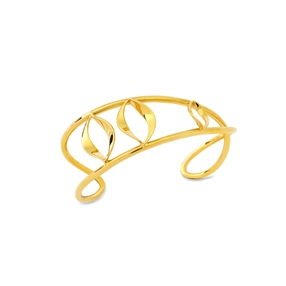 Flaming Soul 18K Yellow Gold Plated Bracelet With 18K Yellow Gold Plated Flame Motif-