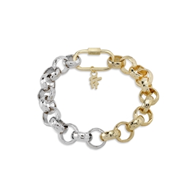 The Chain Addiction II bi-color thick chain bracelet-