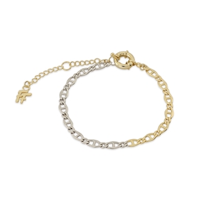 The Chain Addiction II bi-color thin flat bracelet-