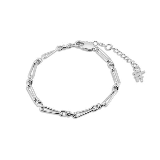 The Chain Addiction silvery chain bracelet with irregular links -