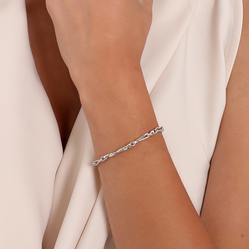The Chain Addiction II silvery chain bracelet with irregular links -