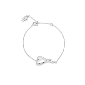 Melting Heart silver chain bracelet with heart-