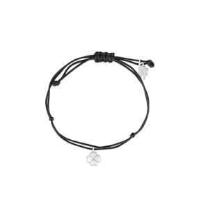 Fashionable.Me II Cord Bracelet With Silver 925° Hanging Heart4Heart Motif-