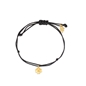 Fashionable.Me II Cord Bracelet With Silver 925° Yellow Gold Plated 18K Hanging Heart4Heart Motif-