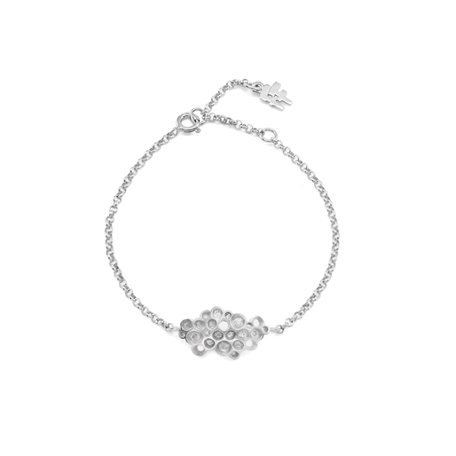 Oh Honey silver bracelet with honeycomb motif-