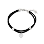 Fashionable.Me satin bracelet with silver heart-