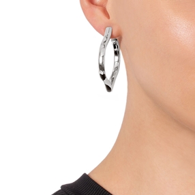 Chic Princess Silver Plated Short Earrings-