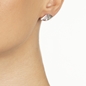 Pleats Bliss Silver Plated Brass Stud Earrings-
