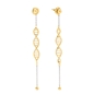 Style DNA Silver 925 18k Yellow Gold Plated Long Earrings-