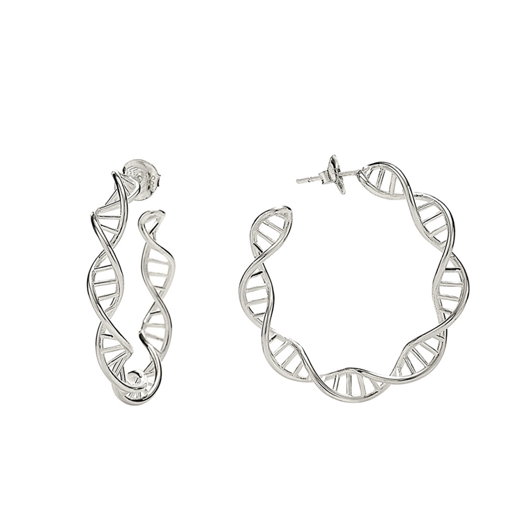 Style DNA Silver 925 Medium Hoop Earrings