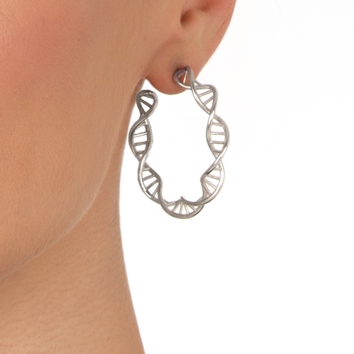 Style DNA Silver 925 Medium Hoop Earrings-