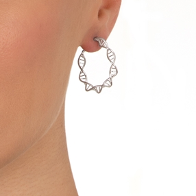 Style DNA Silver 925 Small Hoop Earrings-