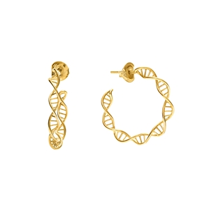 Style DNA Silver 925 18k Yellow Gold Plated Small Hoop Earrings-