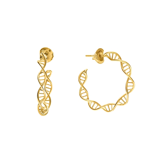 Style DNA Silver 925 18k Yellow Gold Plated Small Hoop Earrings-