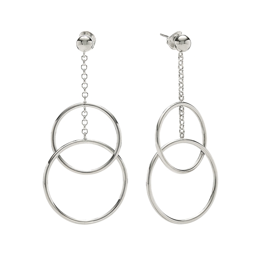 Link Up Silver 925 Long Earrings-