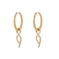 Fluidity Color brass hoops with 18K yellow gold plating and spiral eternity motif-