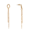 The Chain Addiction gold plated long earrings with chains