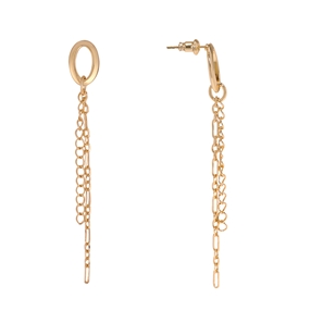 The Chain Addiction 18K yellow gold plated brass chain earrings-