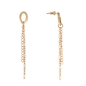The Chain Addiction gold plated long earrings with chains-