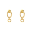 The Chain Addiction 18K yellow gold plated brass earrings