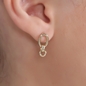 The Chain Addiction gold plated small earrings with round links-