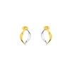 Flaming Soul bicolor silvery earrings with gold plating