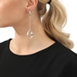 Flaming Soul long silvery earrings-
