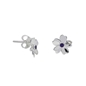 The Dreamy Flower silver long earrings with flowers-