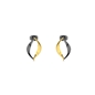 Flaming Soul bicolor gun earrings with gold plating-