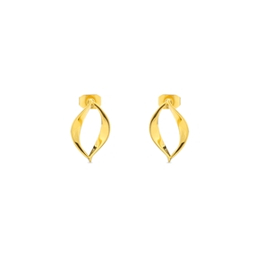 Flaming Soul Earrings With 18K Yellow Gold Plated Flame Motif-