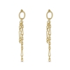 The Chain Addiction gold plated earrings with double asymmetric chain