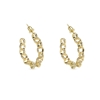 The Chain Addiction gold plated hoops
