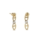 The Chain Addiction II  gold plated earrings with silvery element-