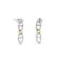 The Chain Addiction II silvery earrings with gold plated element -