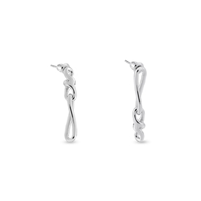 The Chain Addiction II silvery mismatched earrings with irregular links-