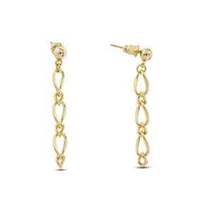 The Chain Addiction gold plated chain earrings-