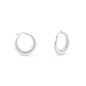 Hoops! medium silvery earrings-