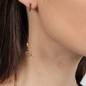 Melting Heart Earrings With 18K Yellow Gold Plated Silver 925° Chain-