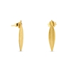 Earrings With Silver 925° 18K Yellow Gold Plated Olve Leaf Motif